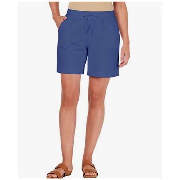 Karen Scott Pants - Karen Scott women XS sport knit shorts pull-on blue pockets